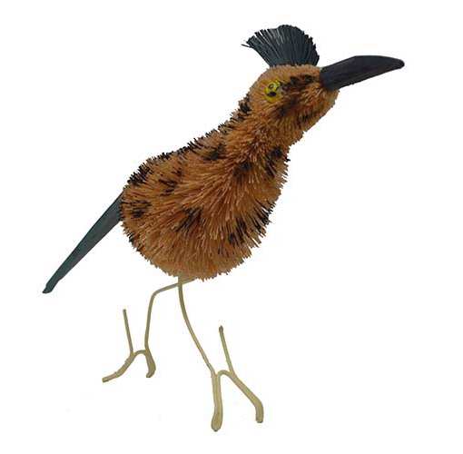 Brushart Bristle Brush Bird Ornament Roadrunner